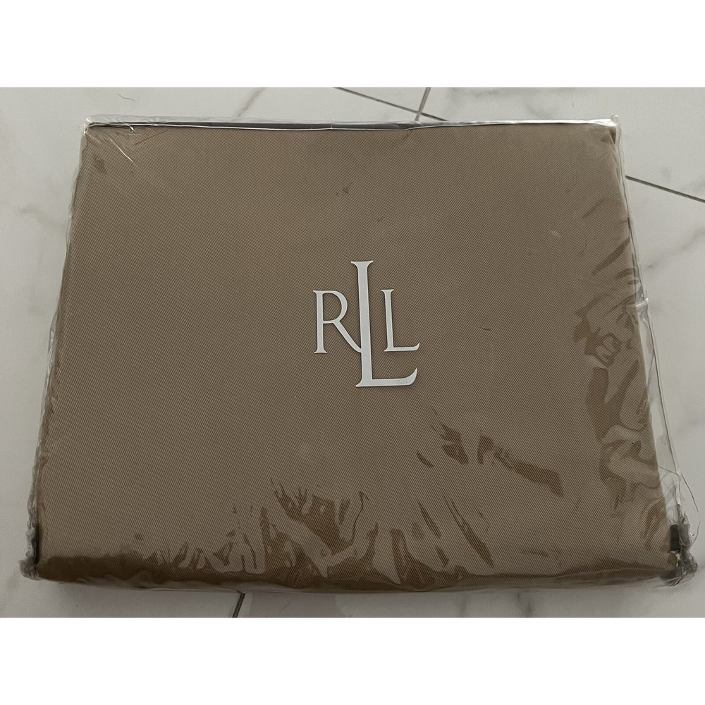 Vintage RLL Lauren University Khaki Twin Bed Skirt 100% Cotton New